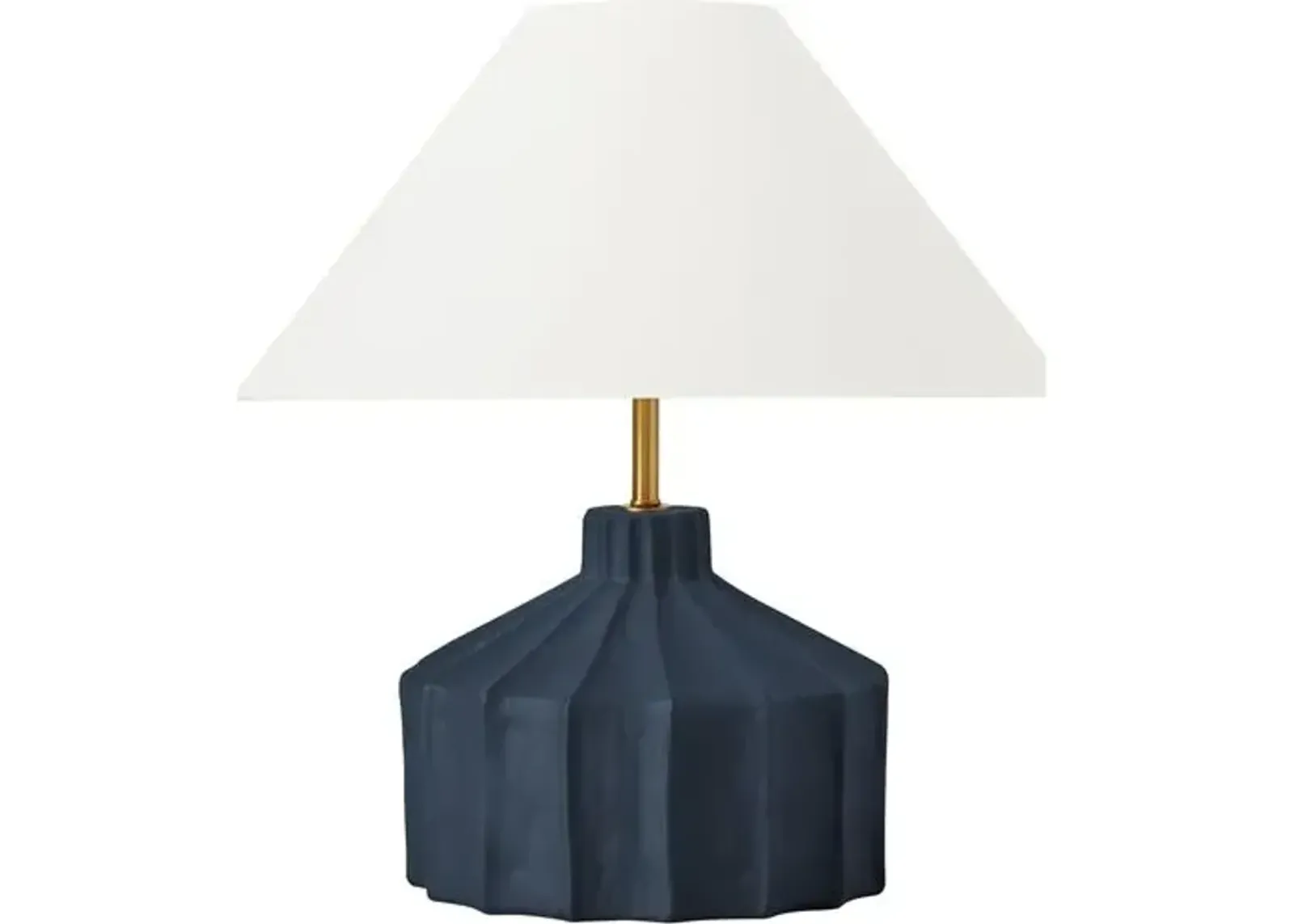 Visual Comfort - Veneto Medium Table Lamp - Matte Blue Wash