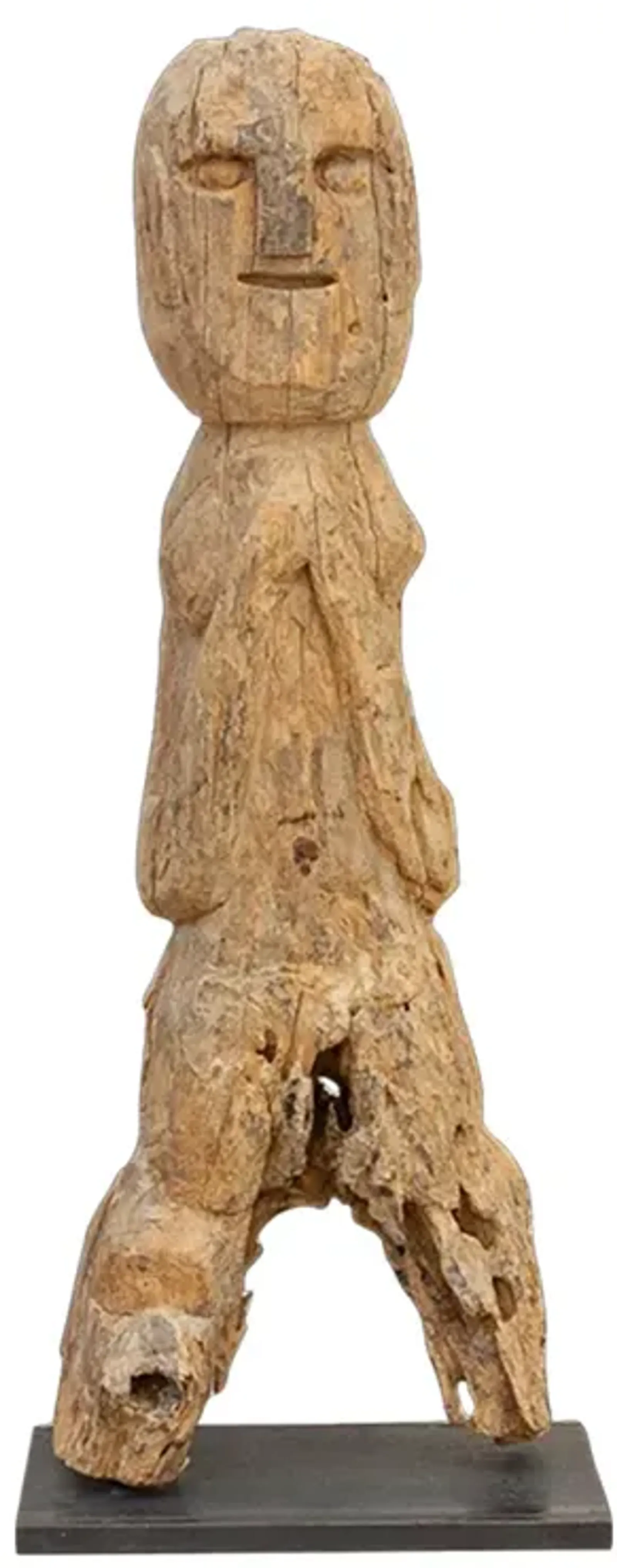 Ancient Tribal Statue From Nepal - de-cor - Brown