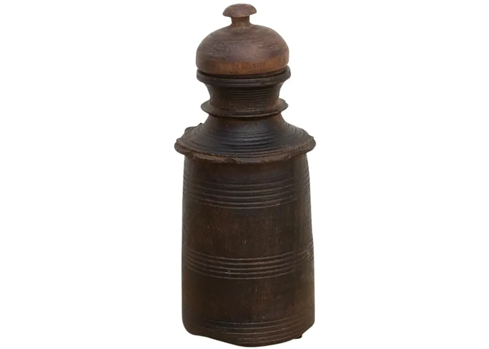 Petite Rustic Nepalese Food Jar - de-cor - brown