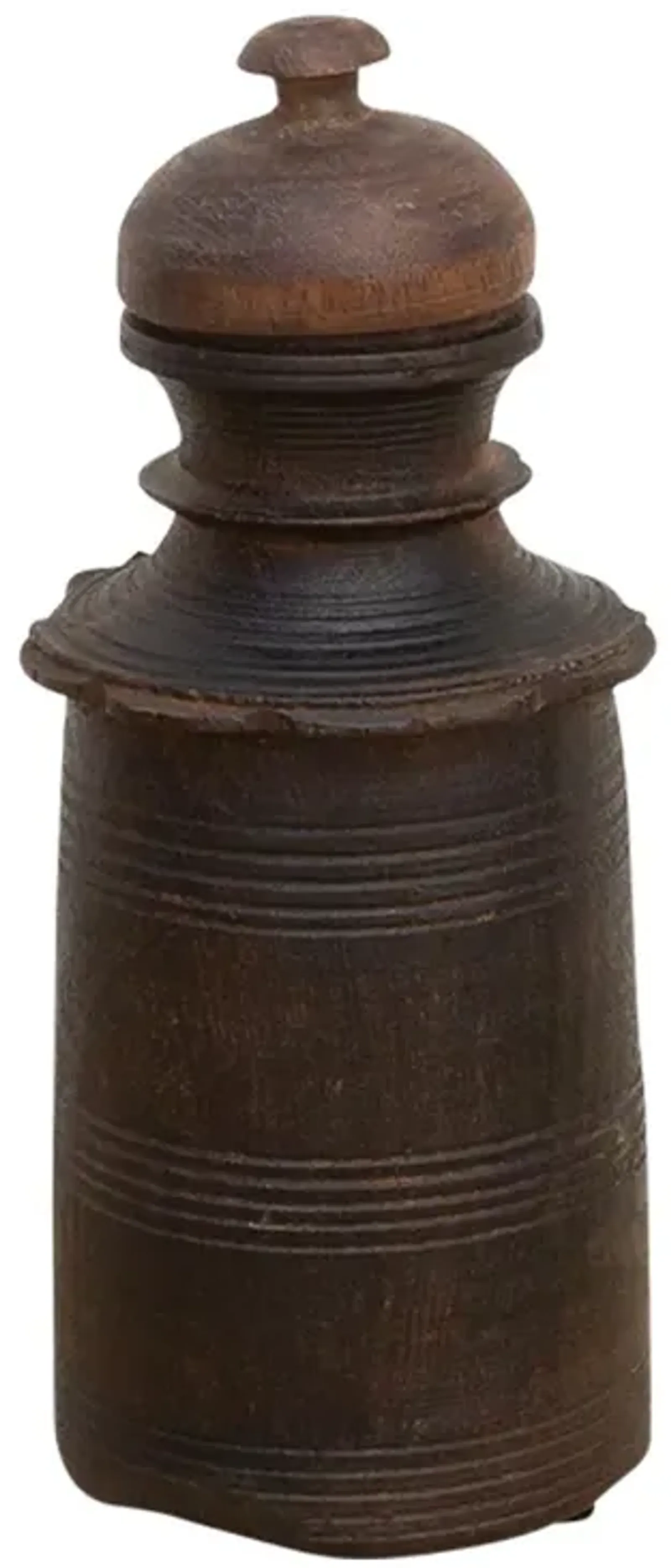 Petite Rustic Nepalese Food Jar - de-cor - brown