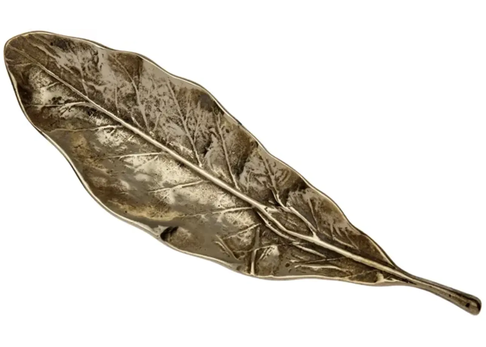 Cast Brass Tobacco Leaf by Oskar Hansen - Fleur de Lex Antiques - Gold