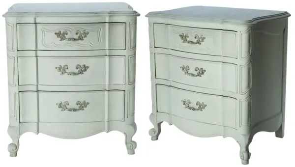 Set of 2 Mid-Century Pale Aqua Night Stands - Fleur de Lex Antiques - Blue