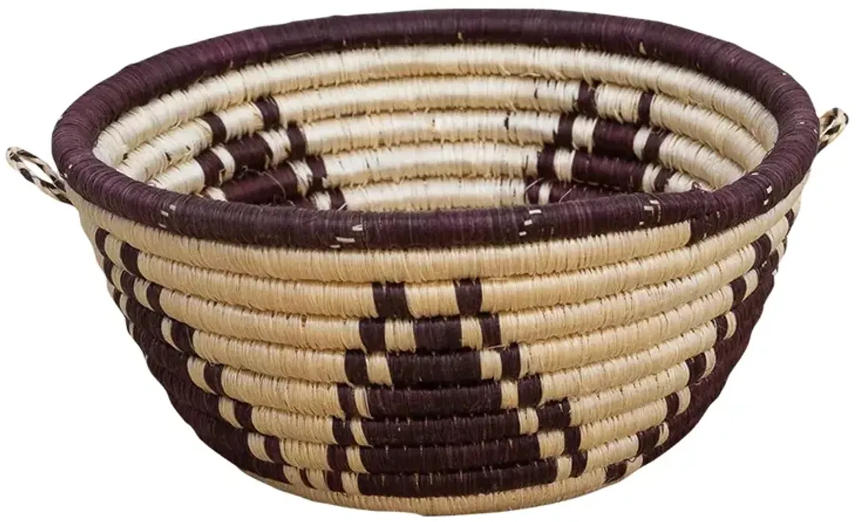 Vintage Floral Weave Basket - de-cor - Brown