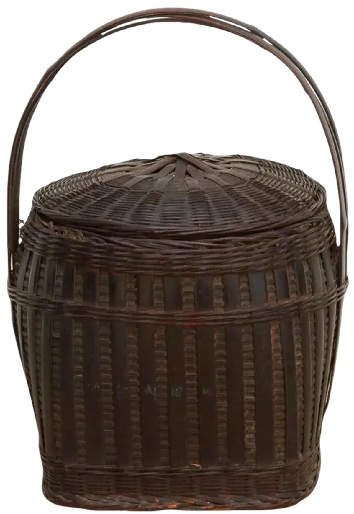 Vintage Thai Wicker Market Basket - de-cor - Brown