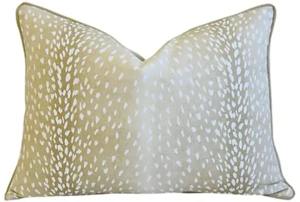 Cream Antelope Deer Linen/Velvet Pillow