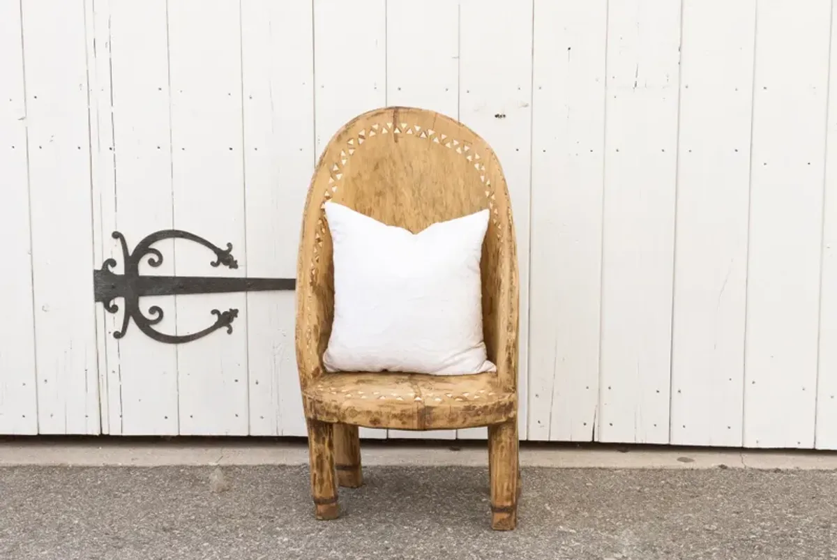 Farmhouse Bleached & Inlaid Naga Chair - de-cor - Brown