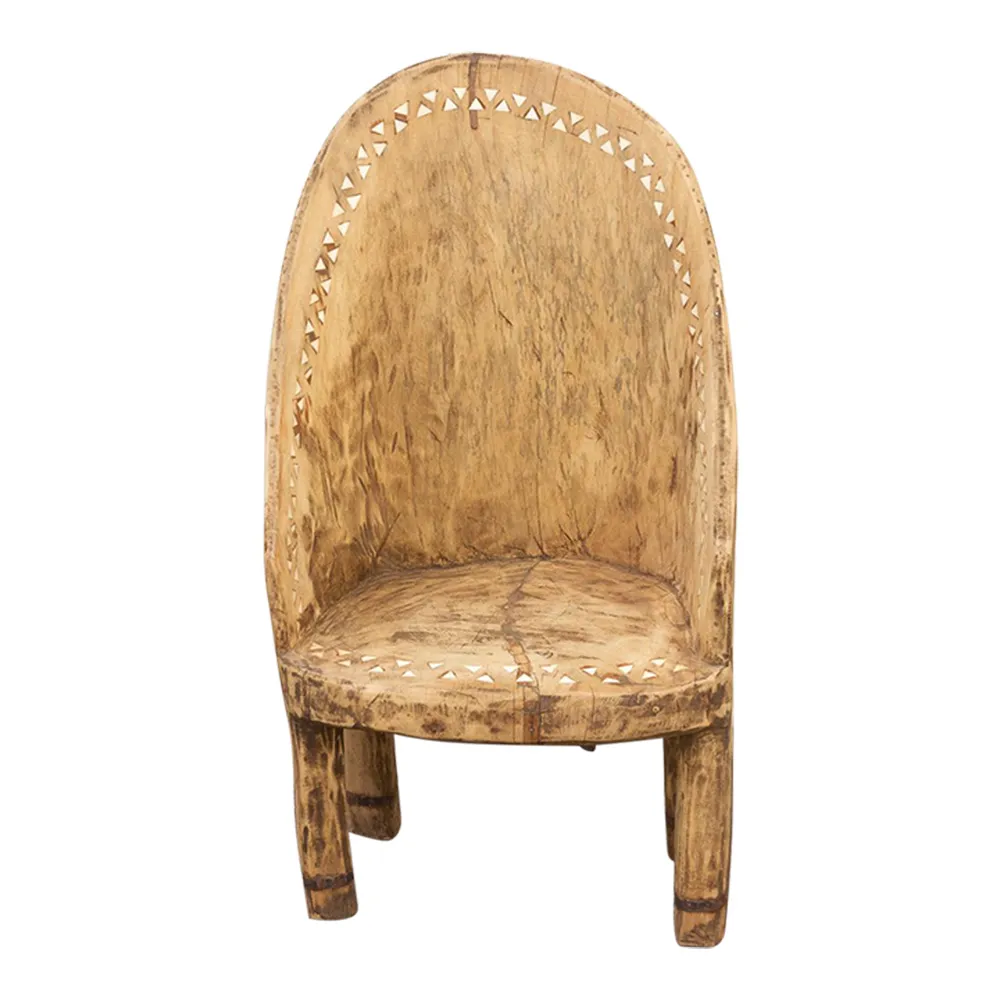 Farmhouse Bleached & Inlaid Naga Chair - de-cor - Brown