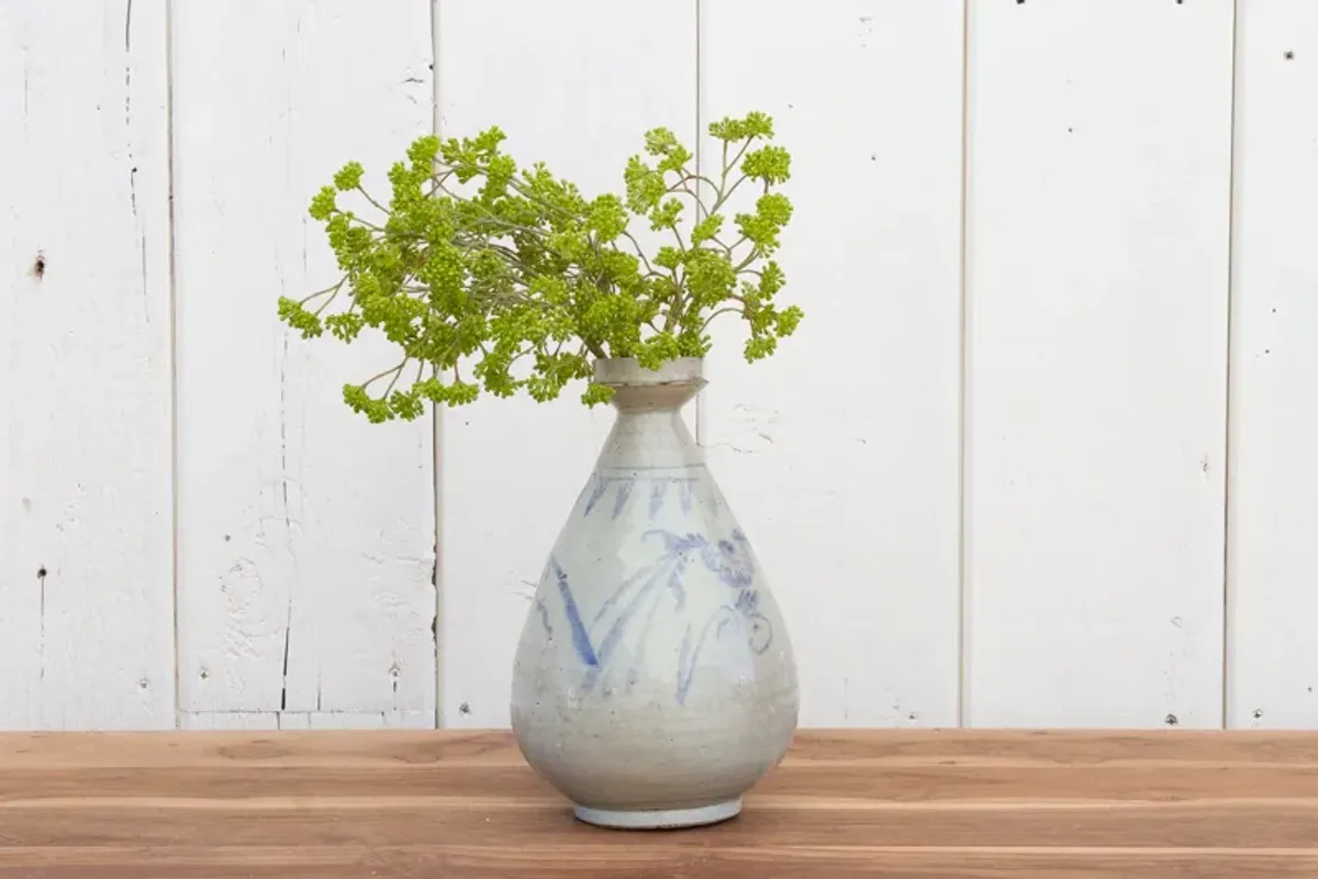 Antique Blue & White Korean Vase - de-cor