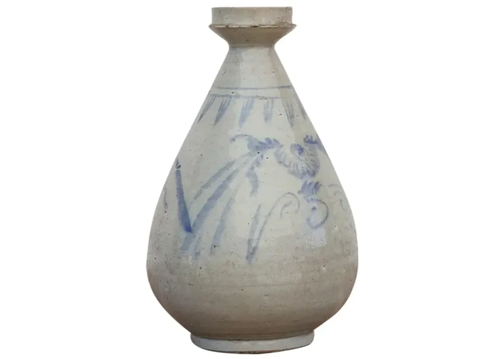 Antique Blue & White Korean Vase - de-cor