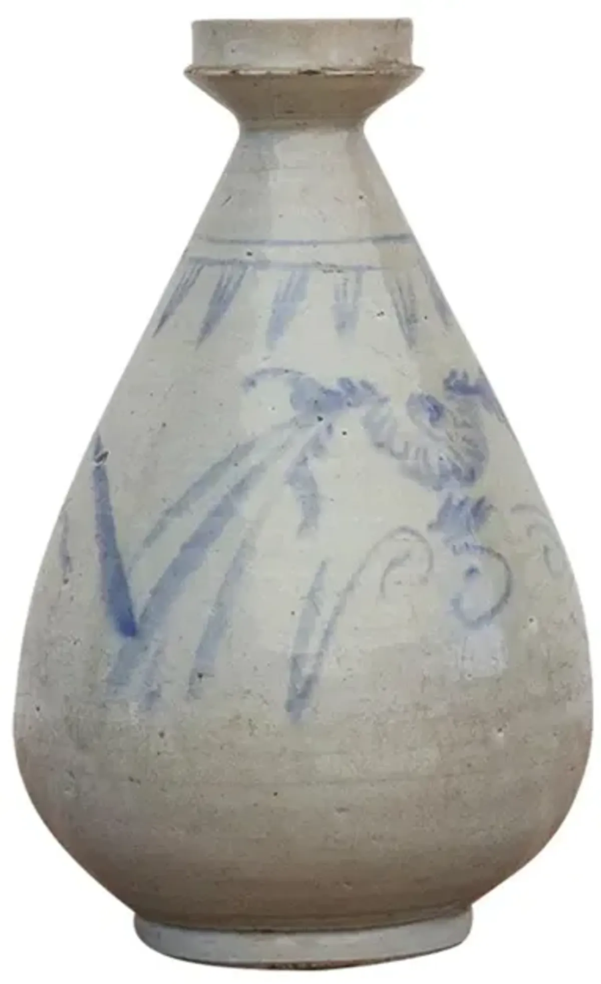 Antique Blue & White Korean Vase - de-cor