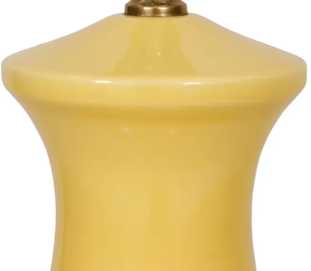 Hexagonal Ceramic Table Lamp in Yellow - Interesting Things