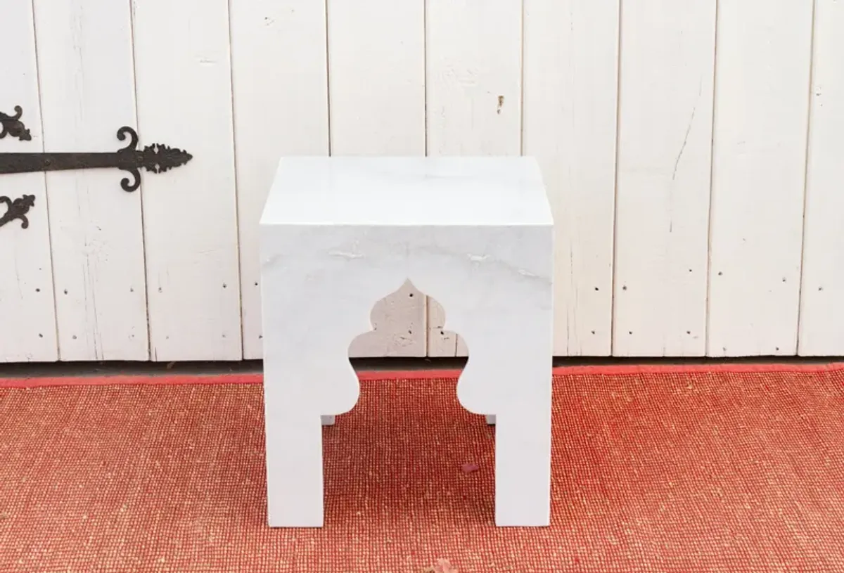 Pair of Small Taj Marble Side Tables - de-cor - Handcrafted