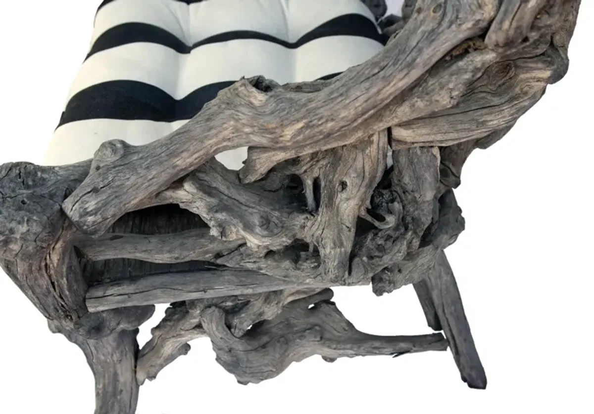 King Handmade Drift Wood Chair - Fleur de Lex Antiques - Handcrafted - Gray