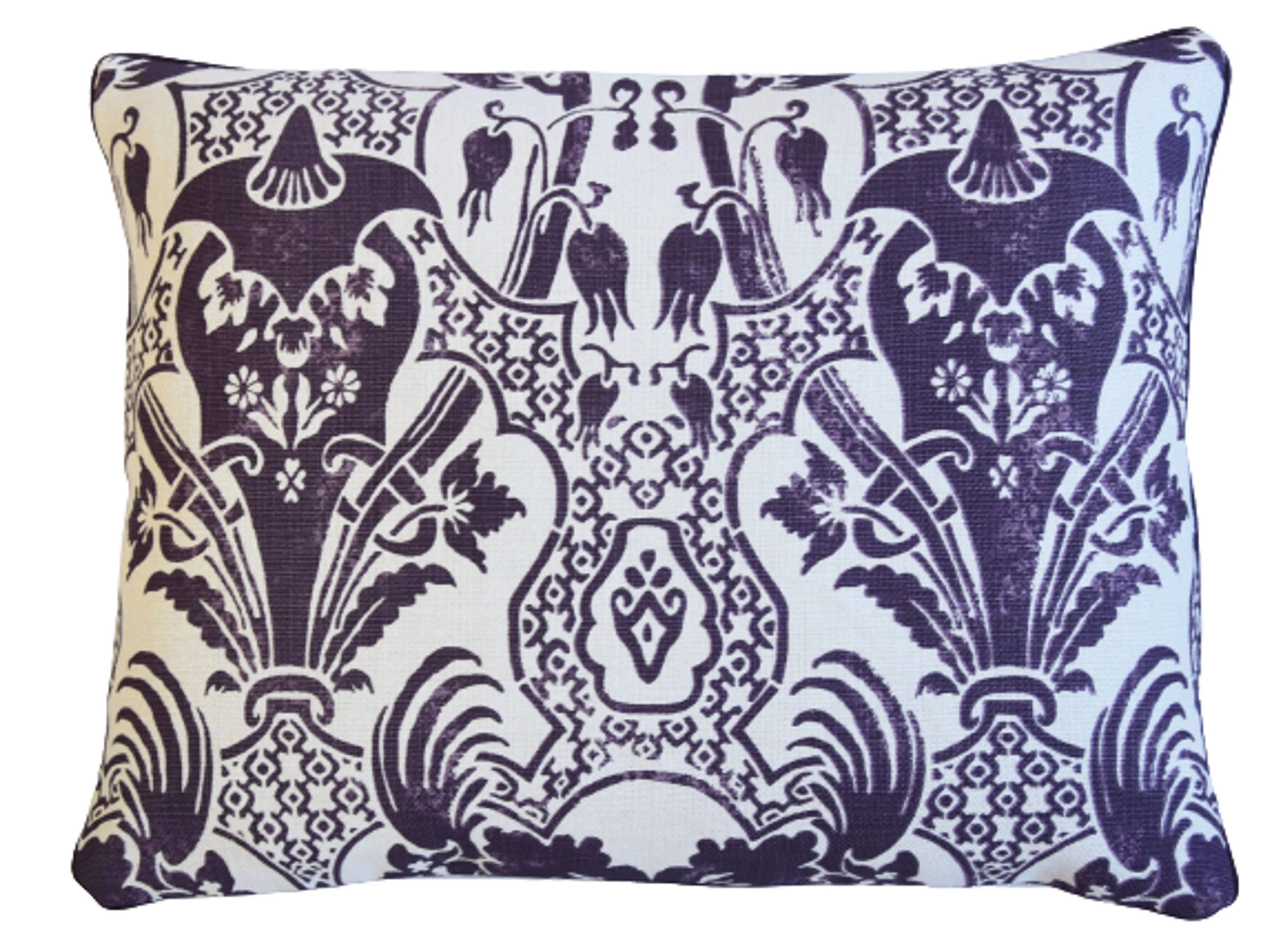 Pintura Studios Silk Linen Floral Pillow