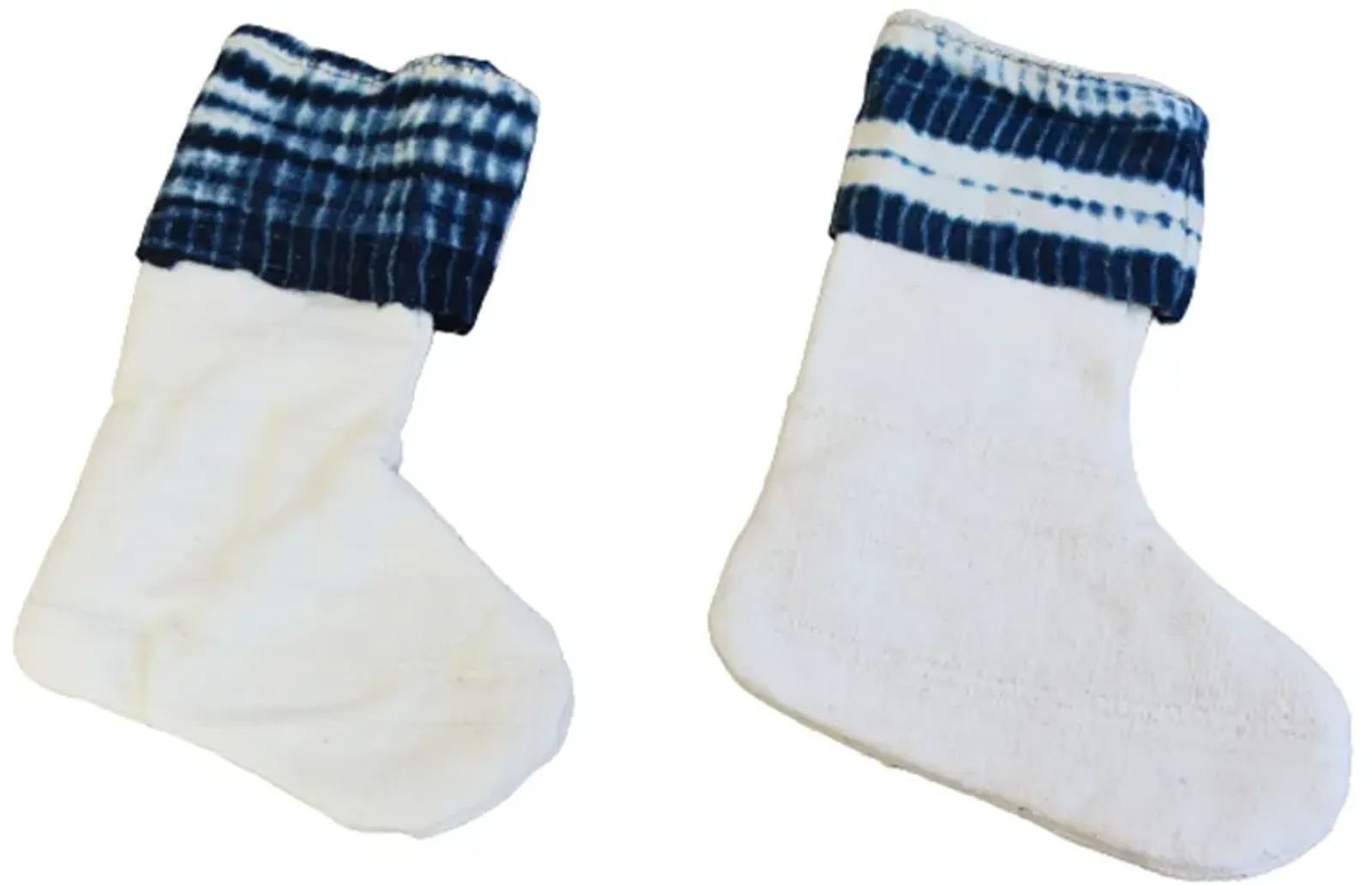 African Textile Christmas Stockings - Set of 2 - Blue