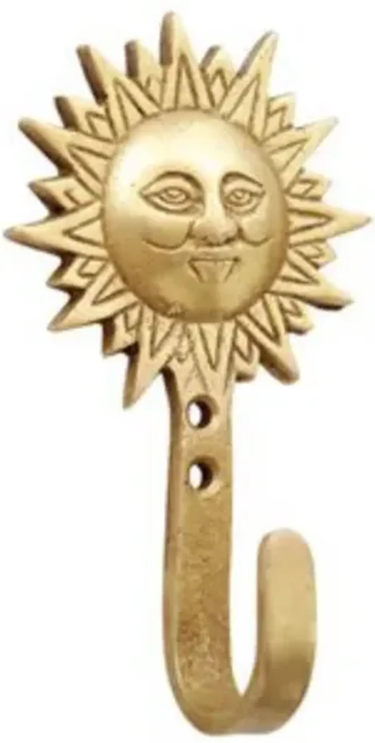 Bohemian Sun Brass Wall Hooks - Set of 12 - Interesting Things - Gold