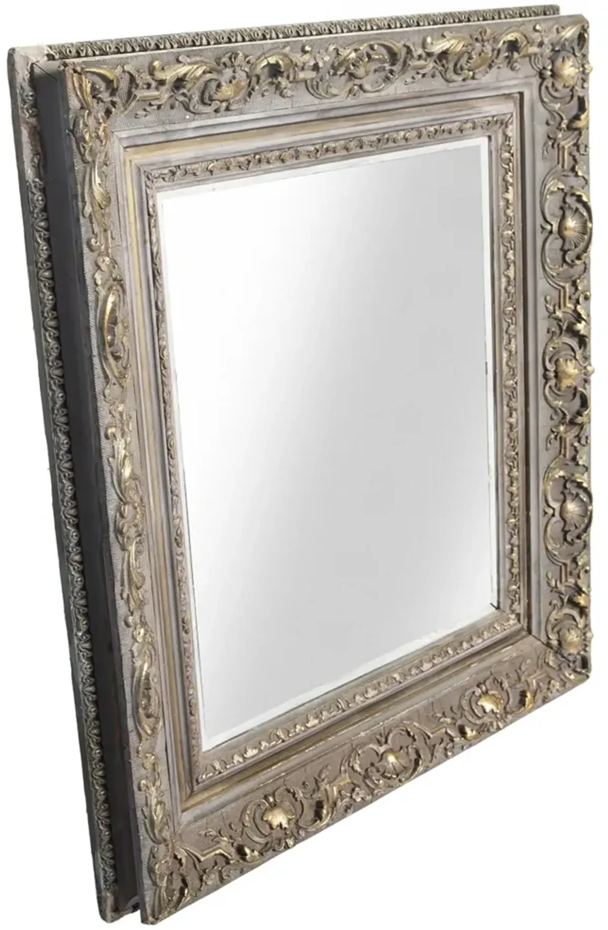 Rectangular Victorian Gilt Mirror - Fleur de Lex Antiques - Brown