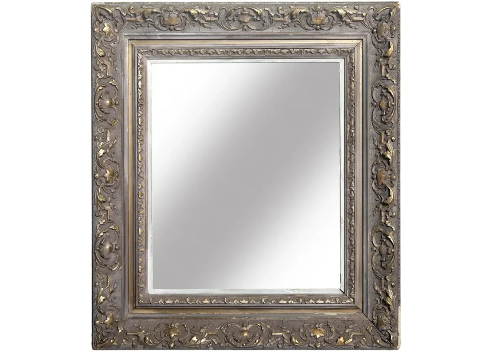 Rectangular Victorian Gilt Mirror - Fleur de Lex Antiques - Brown