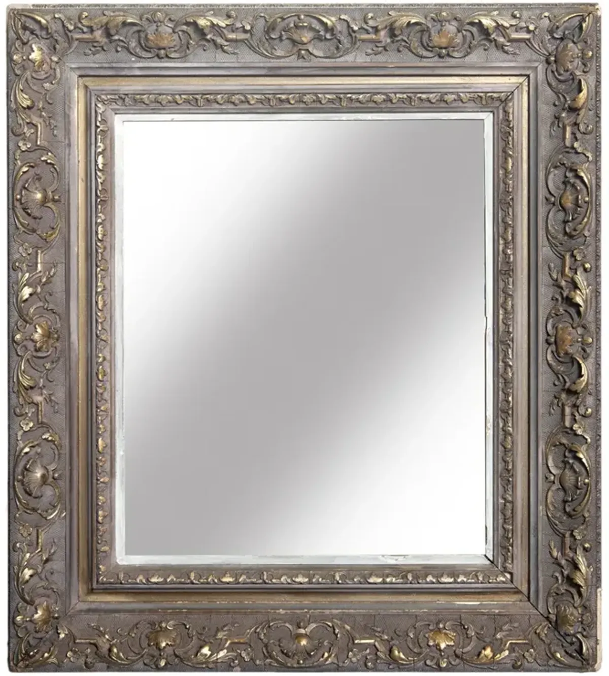 Rectangular Victorian Gilt Mirror - Fleur de Lex Antiques - Brown