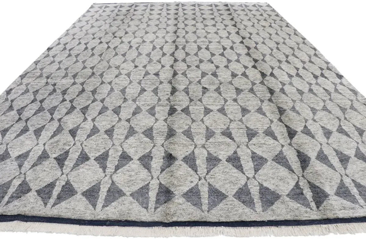 Gray Moroccan Area Rug - 9'02 x 13'04 - Esmaili Rugs & Antiques - Gray