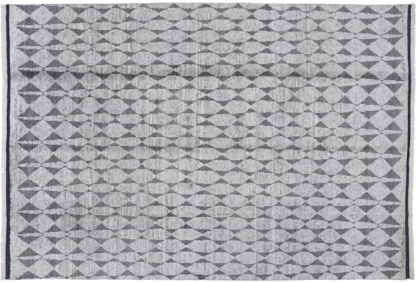 Gray Moroccan Area Rug - 9'02 x 13'04 - Esmaili Rugs & Antiques - Gray
