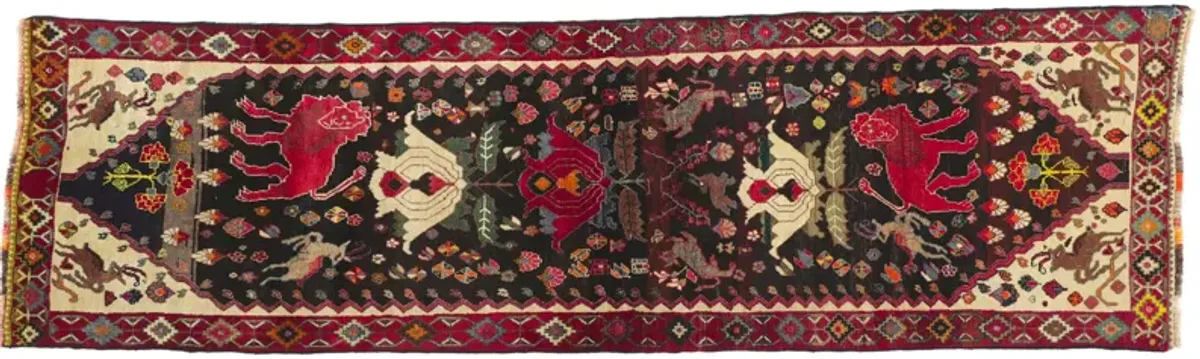 Persian Shiraz Rug Runner - 2'10" x 9'7" - Esmaili Rugs & Antiques - Red - Red