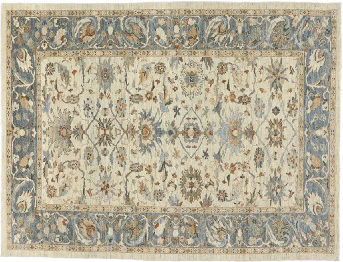 Persian Sultanabad Rug - 9'05" x 12'03" - Esmaili Rugs & Antiques - Beige - Beige