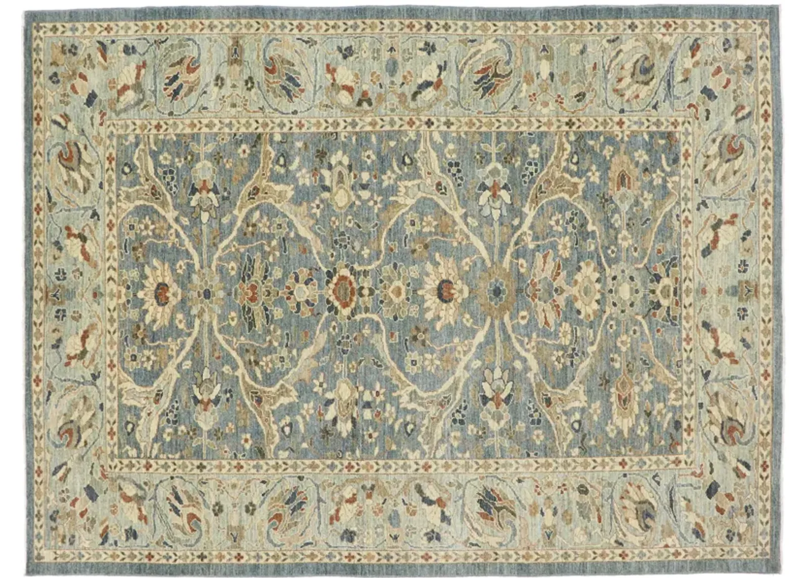 Persian Sultanabad Rug - 9'03" x 12'03" - Esmaili Rugs & Antiques - Blue - Blue