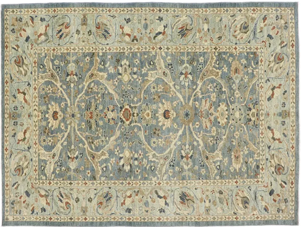 Persian Sultanabad Rug - 9'03" x 12'03" - Esmaili Rugs & Antiques - Blue - Blue