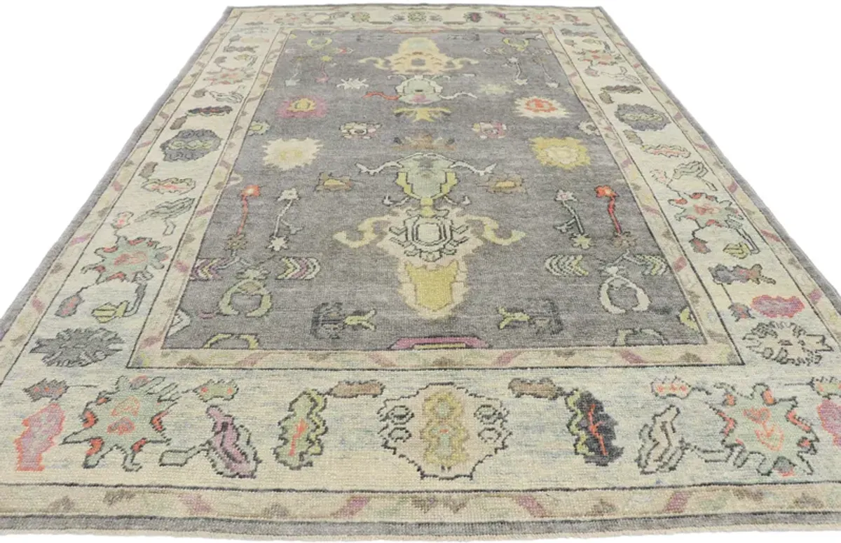 Turkish Oushak Rug - 6'11"x10'08" - Esmaili Rugs & Antiques - Gray - Gray