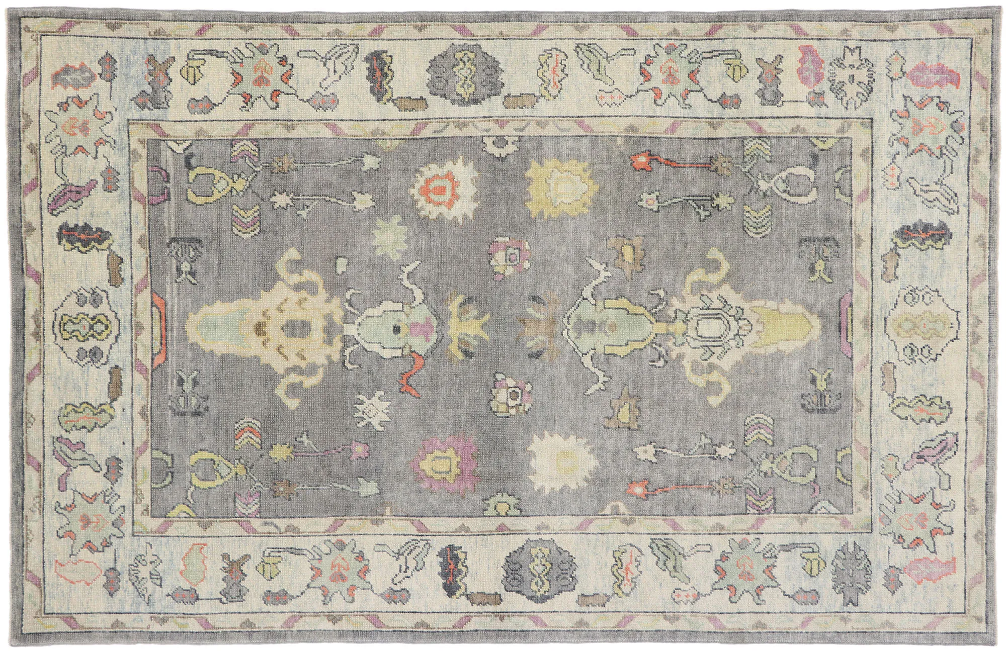 Turkish Oushak Rug - 6'11"x10'08" - Esmaili Rugs & Antiques - Gray - Gray