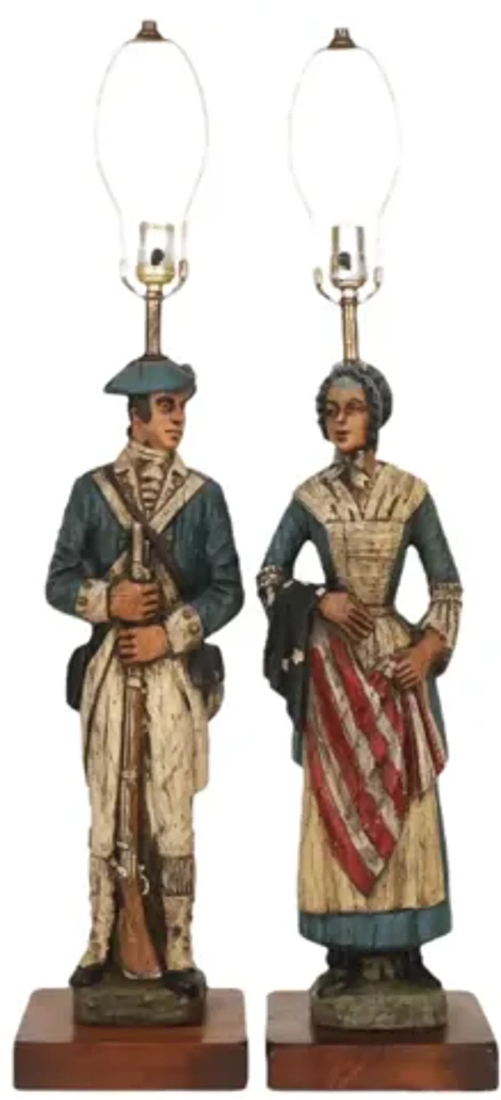 Betsy Ross & Minuteman Table Lamps - Set of 2 - Interesting Things