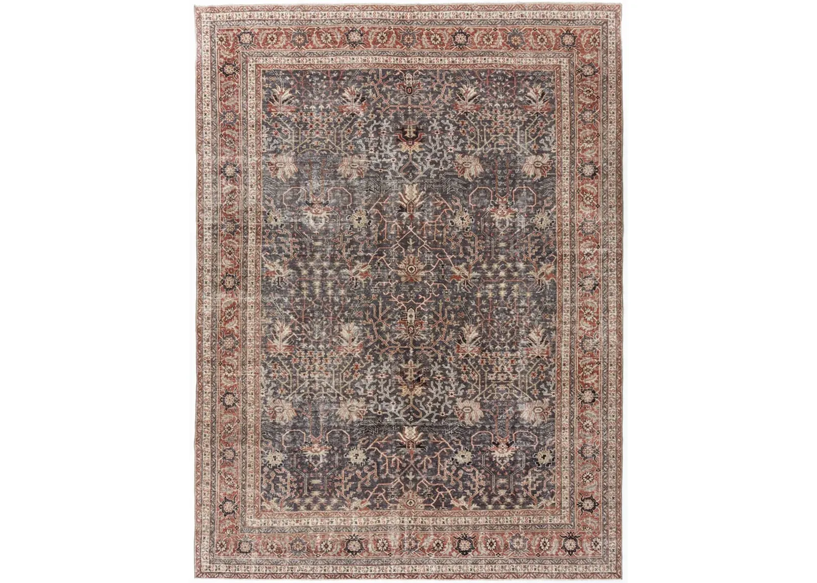 Turkish Anatolian Area Rug 8'8 X 11'2 - Brown - Brown