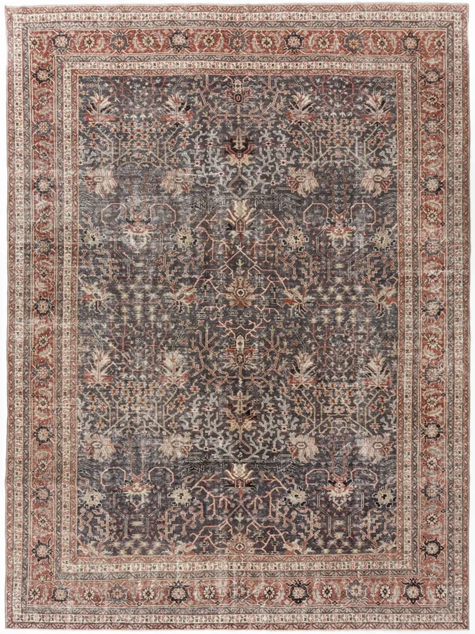 Turkish Anatolian Area Rug 8'8 X 11'2 - Brown - Brown