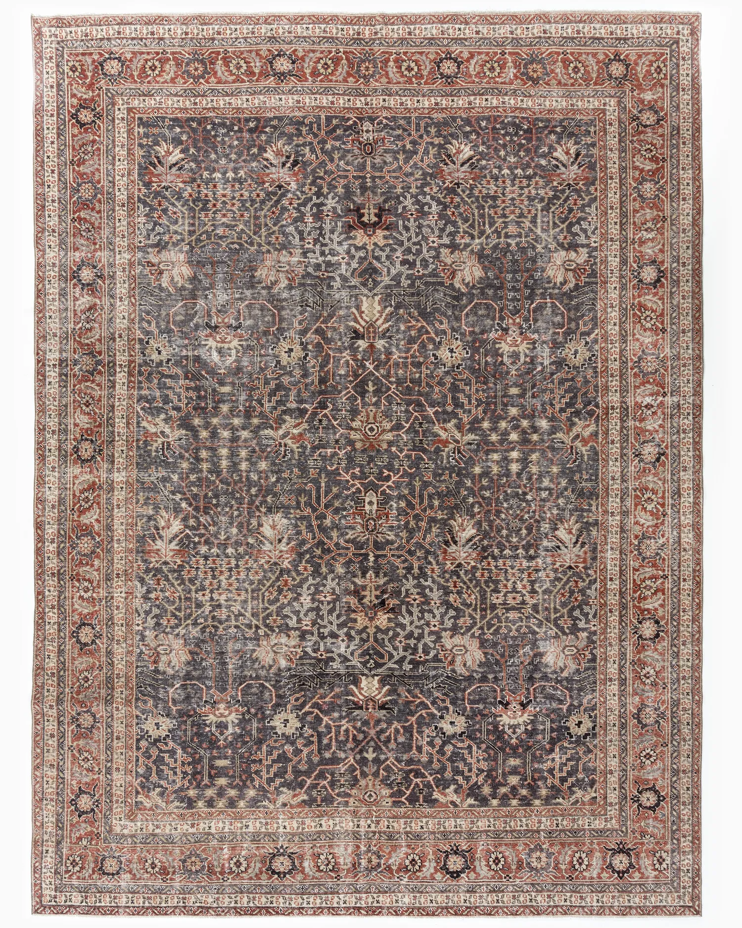 Turkish Anatolian Area Rug 8'8 X 11'2 - Brown - Brown