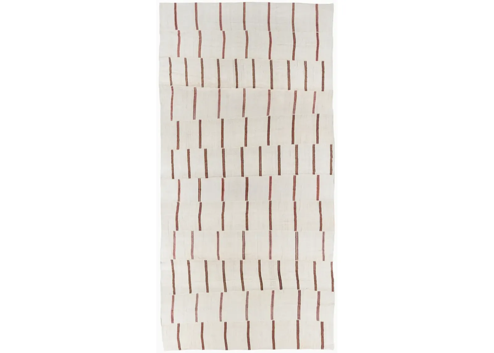 Turkish Kilim Flat Weave Runner 14'x26' - White