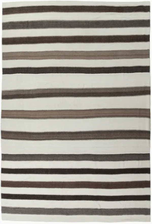 Turkish Kilim Area Rug 9'8 X 15'5 - Brown - Brown