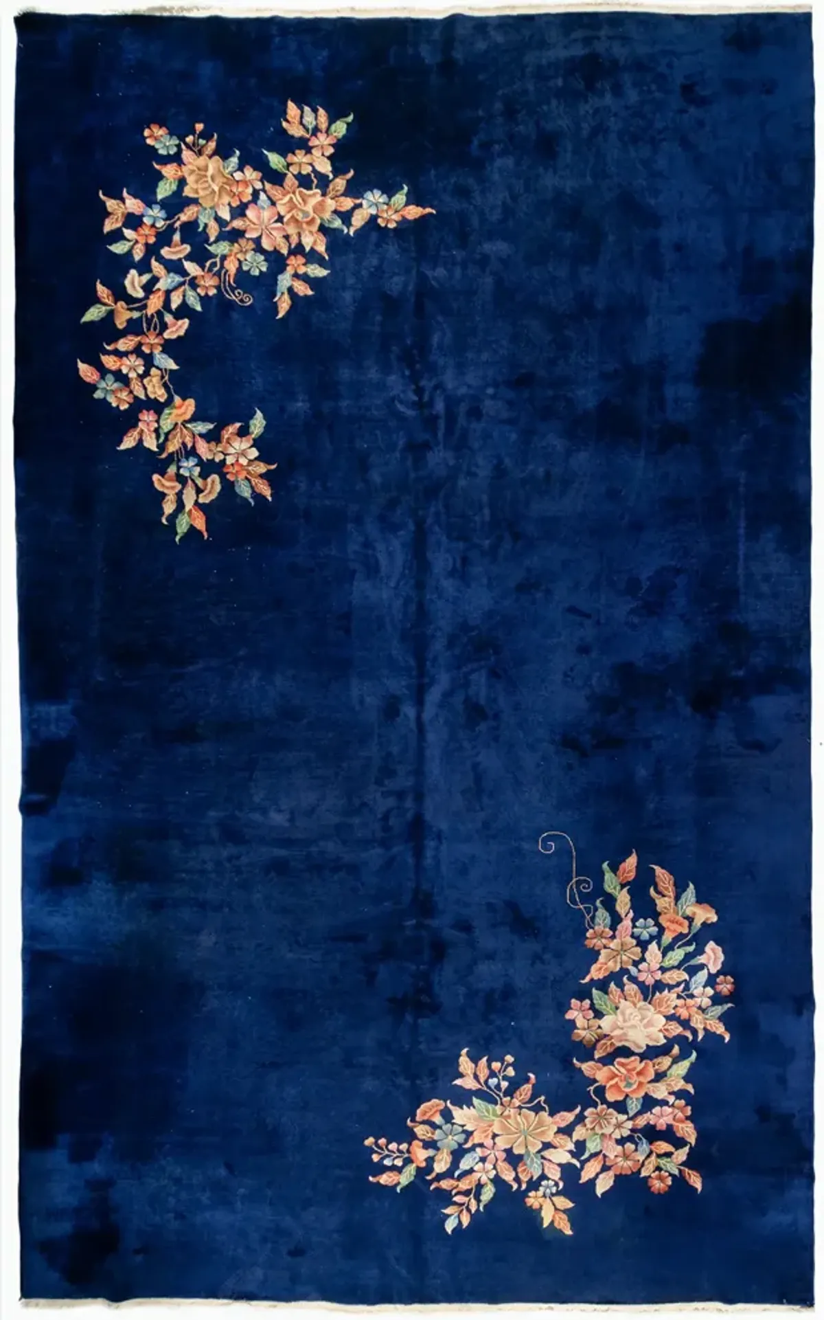 Chinese Art Deco Area Rug 12' X 19'3 - Blue - Blue