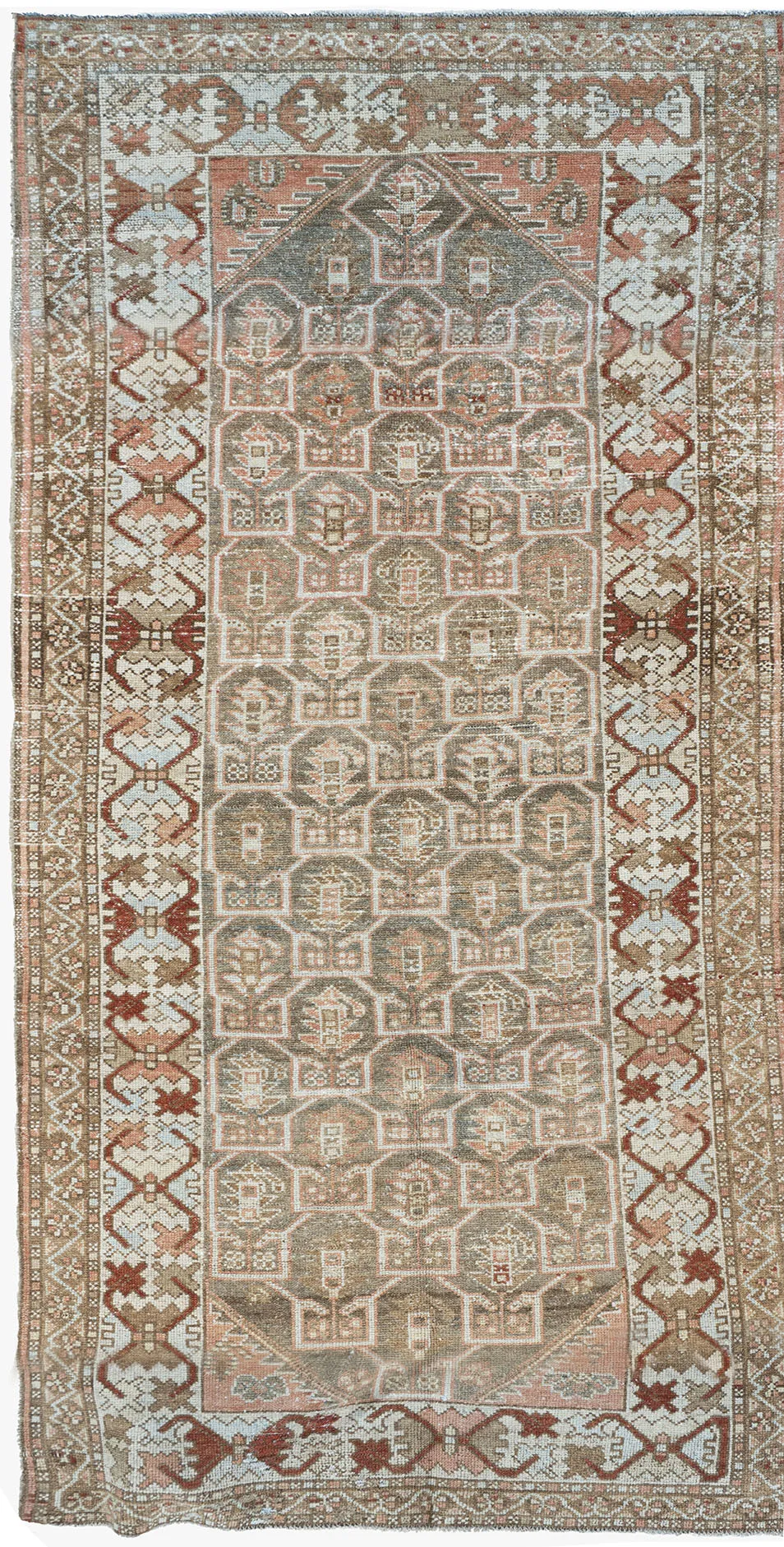 Persian Malayer Area Rug 3'2 X 6'3 - Brown - Brown