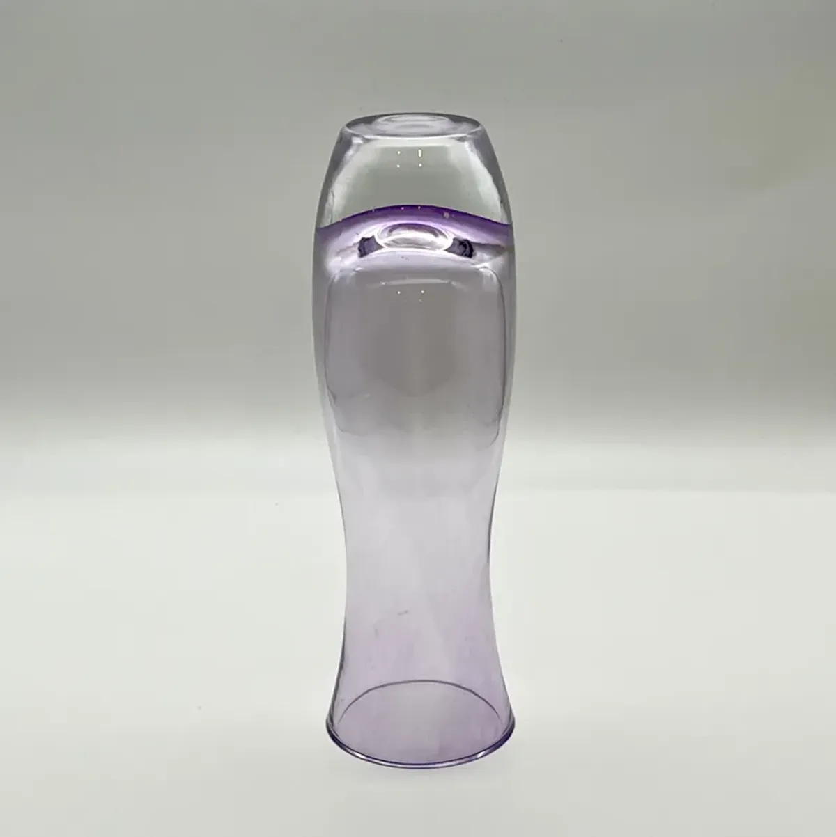 C. 1980s Lavender Purple Glass Vase - Pilar Collection