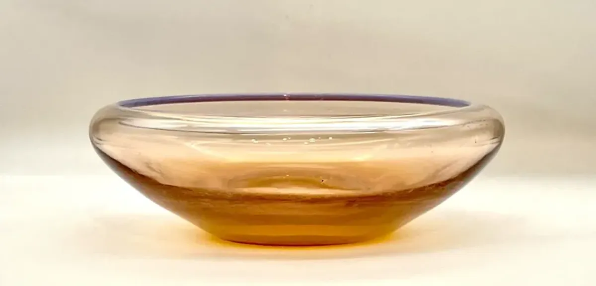 1930s Opalescent Pink & Mauve Glass Bowl - Pilar Collection