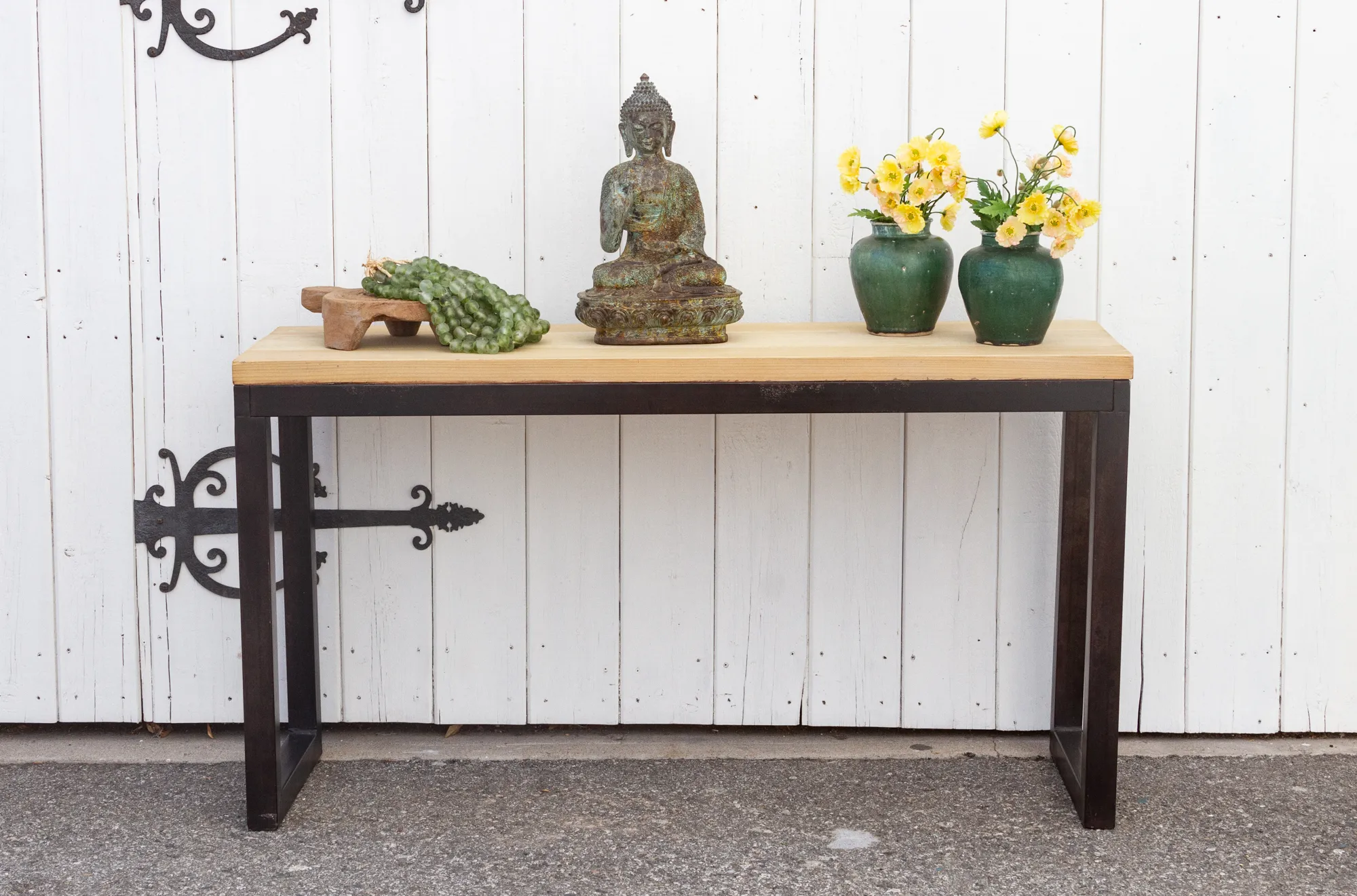 Industrial Style Console Table - de-cor - Brown