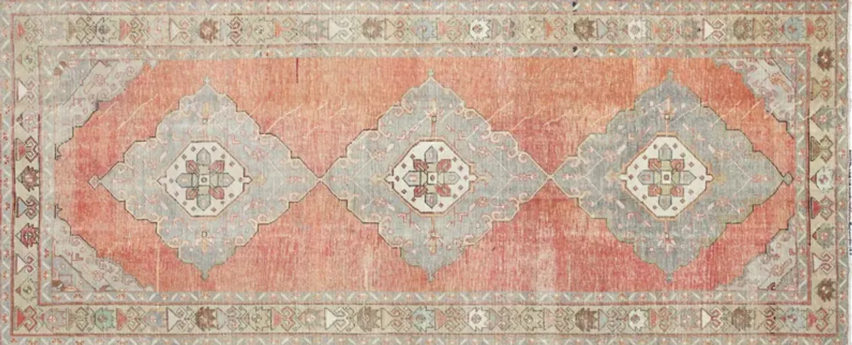 1960s Turkish Oushak Runner - Nalbandian - Gray