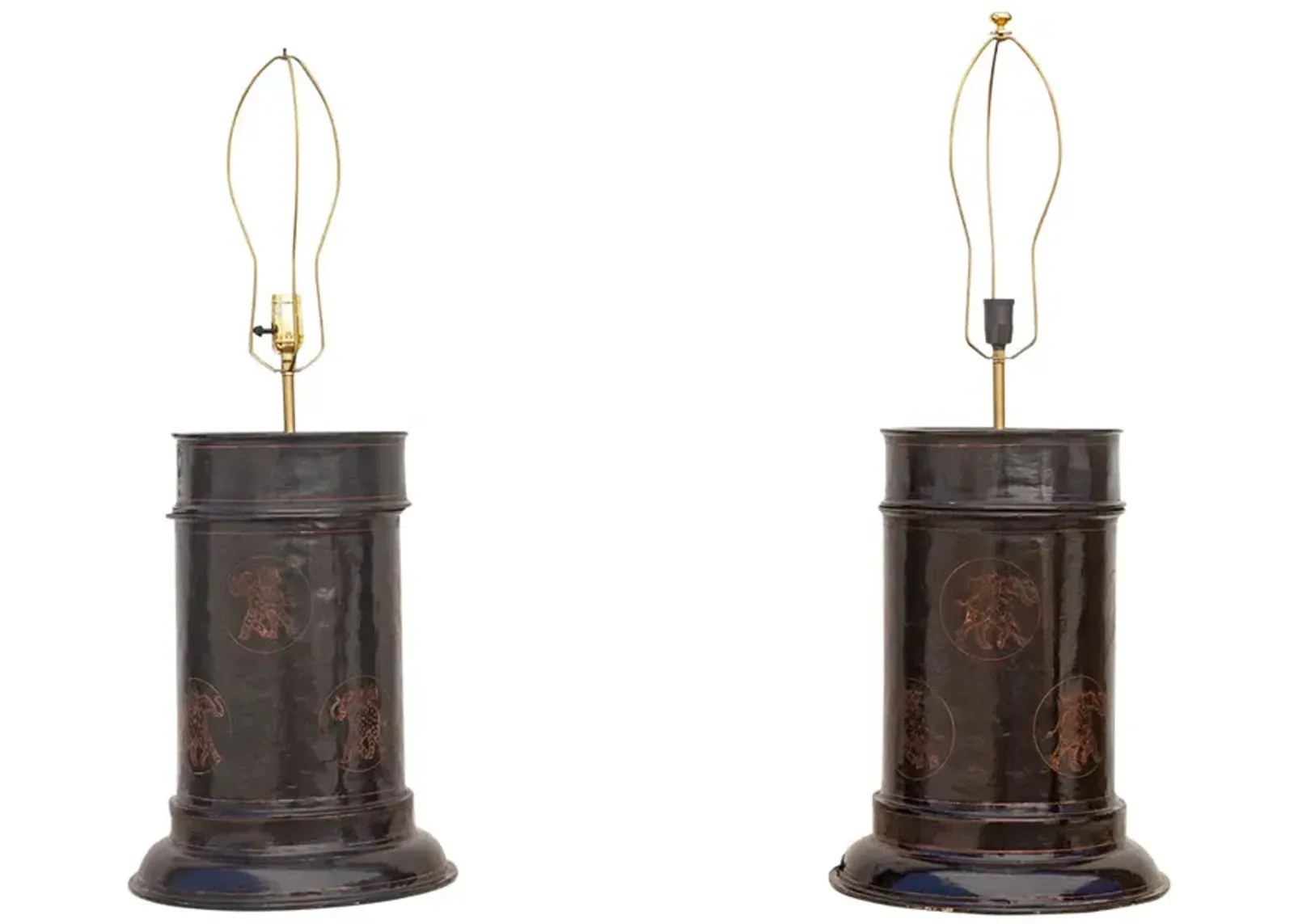 Pair of Burmese Container Table Lamps - de-cor