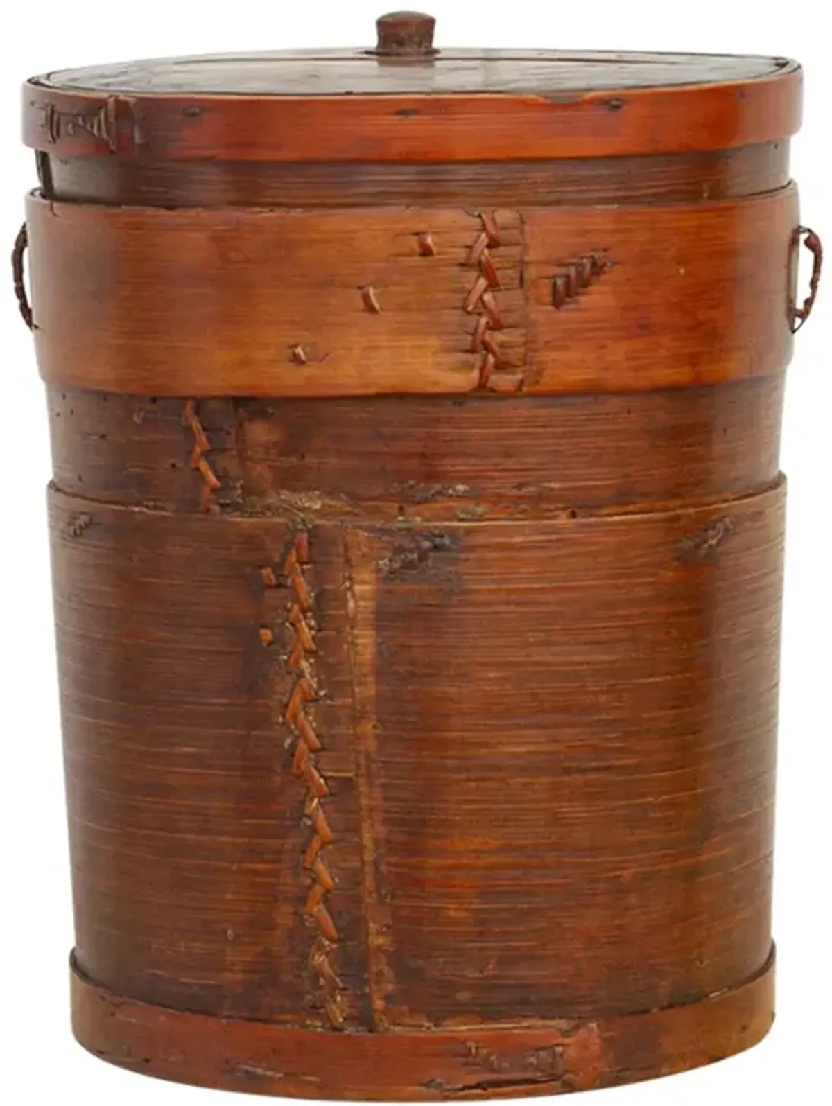 Antique Bamboo Farmhouse Food Container - de-cor - Brown