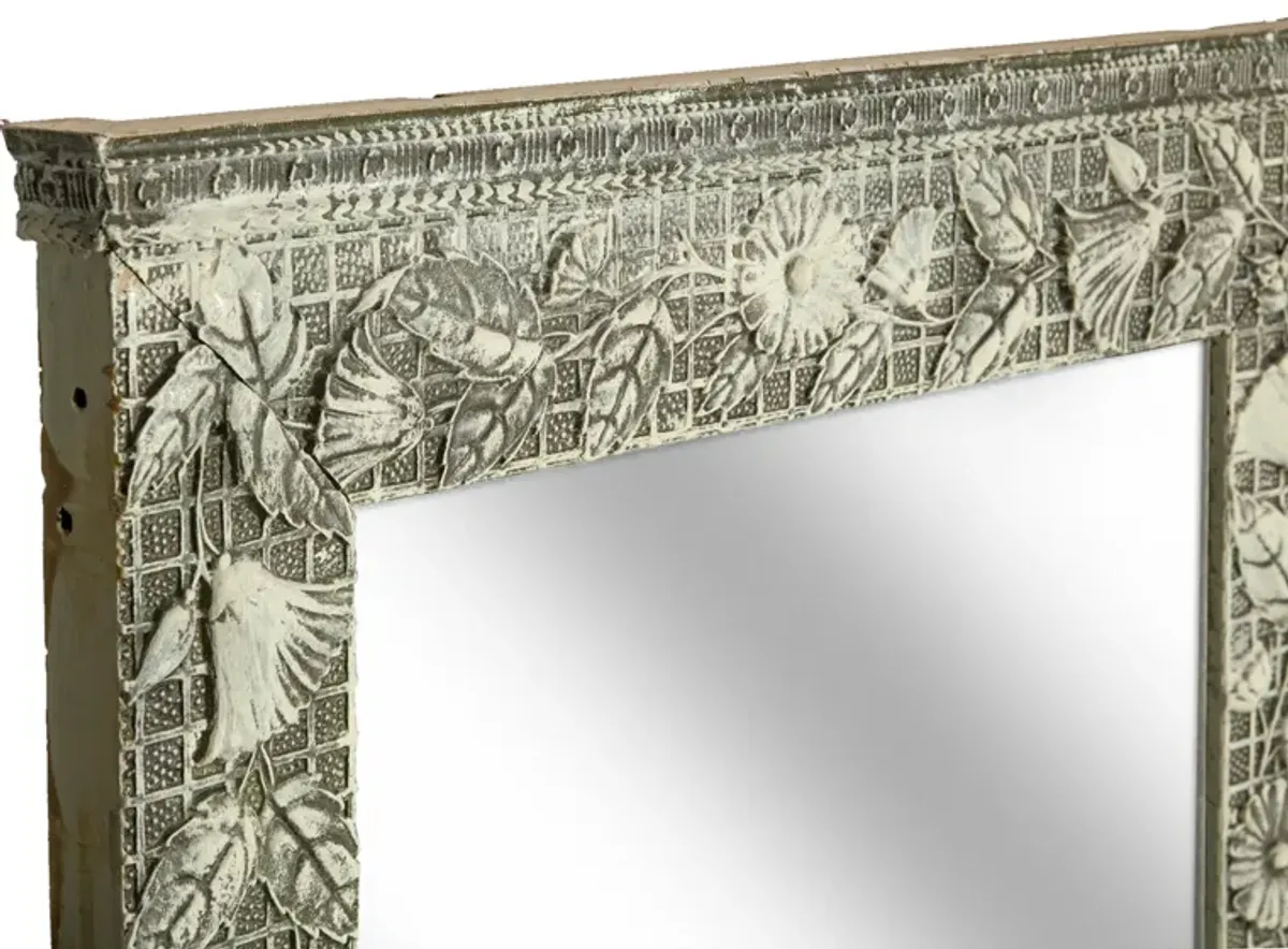 Antique Eastlake Mirror/Flowers on Grid