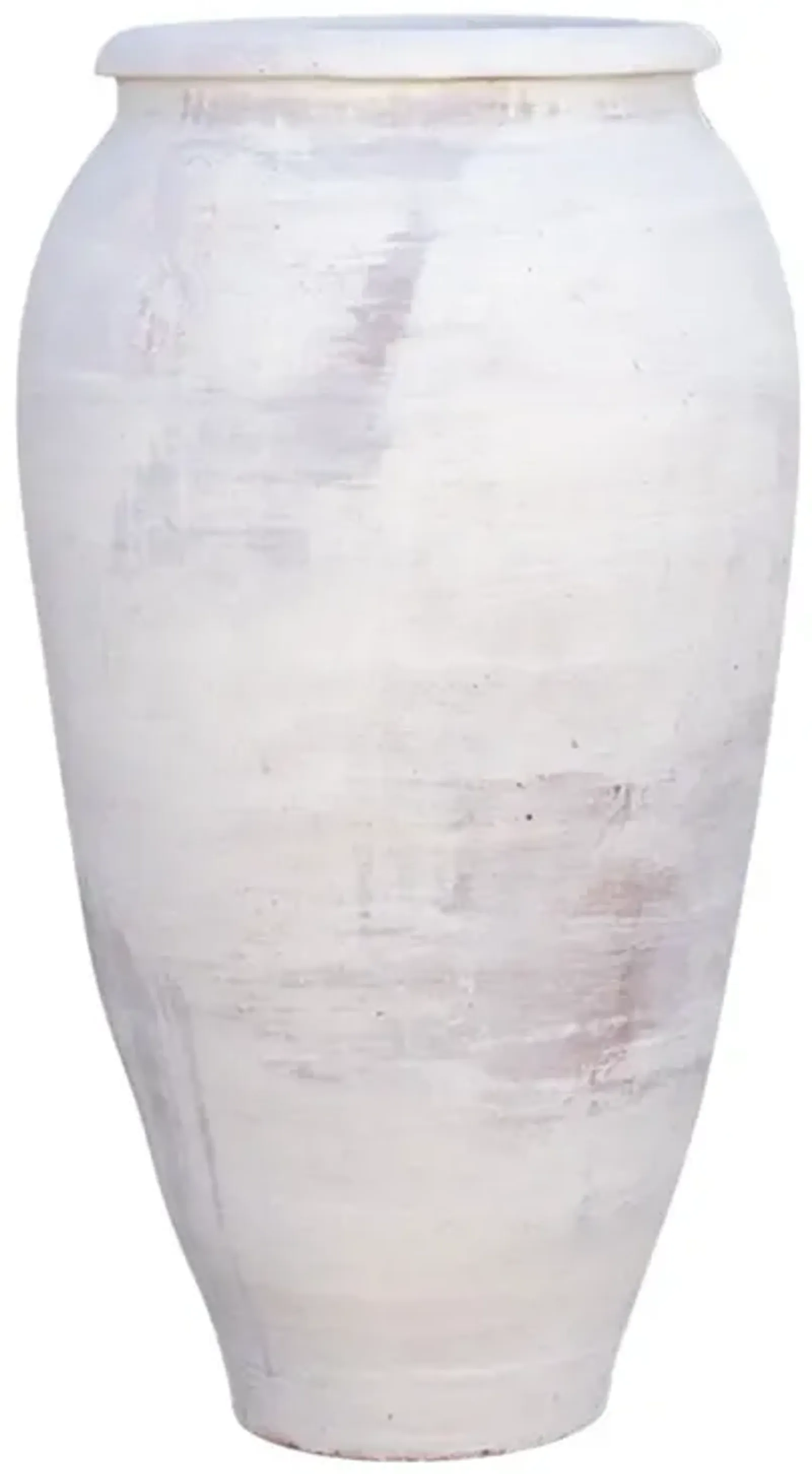 Large Turned Greek Clay Outdoor Planter - de-cor - White - 27" l x 27" w x 50.5" h