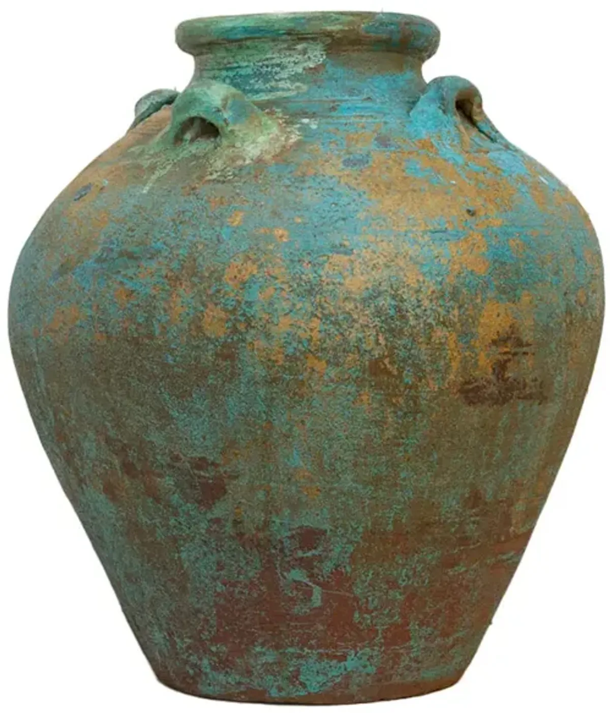 Aged Blue Indo-Chinese Martaban Pot - de-cor