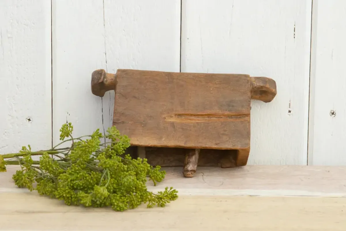 Primitive Antique Cowbell from Nepal - de-cor - Brown