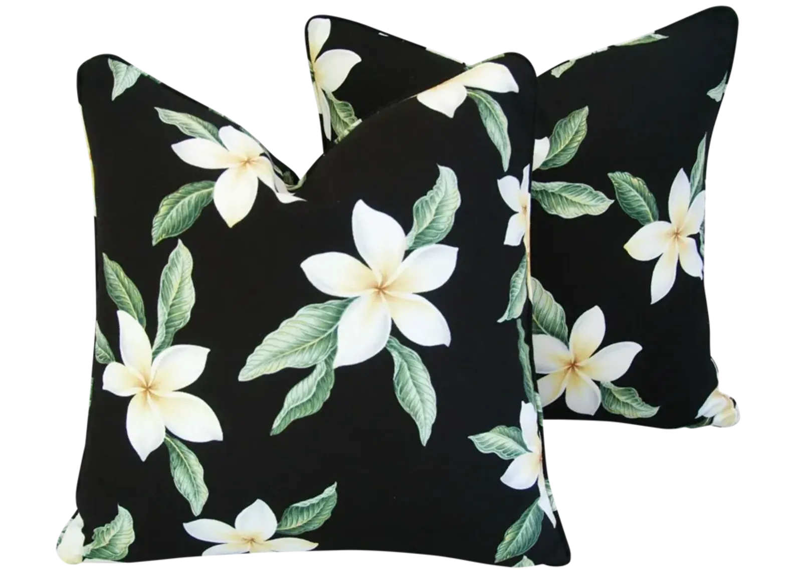 Gardenia Blossom Botanical Pillows - Set of 2